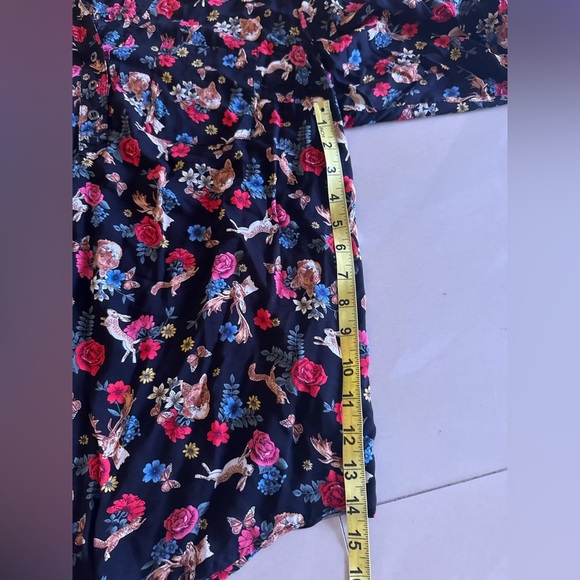 Philosophy Floral Short Sleeve Blouse floral and animal print 3/4 sleeves 2X - Picture 11 of 16